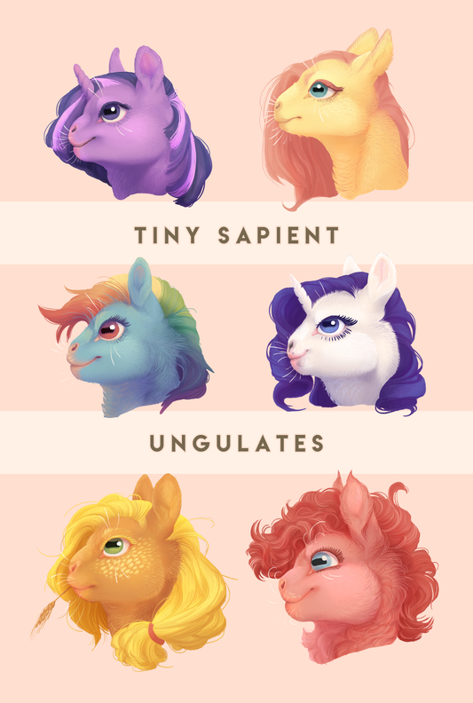 Tiny Sapient Ungulates 9'x6' Miniprint