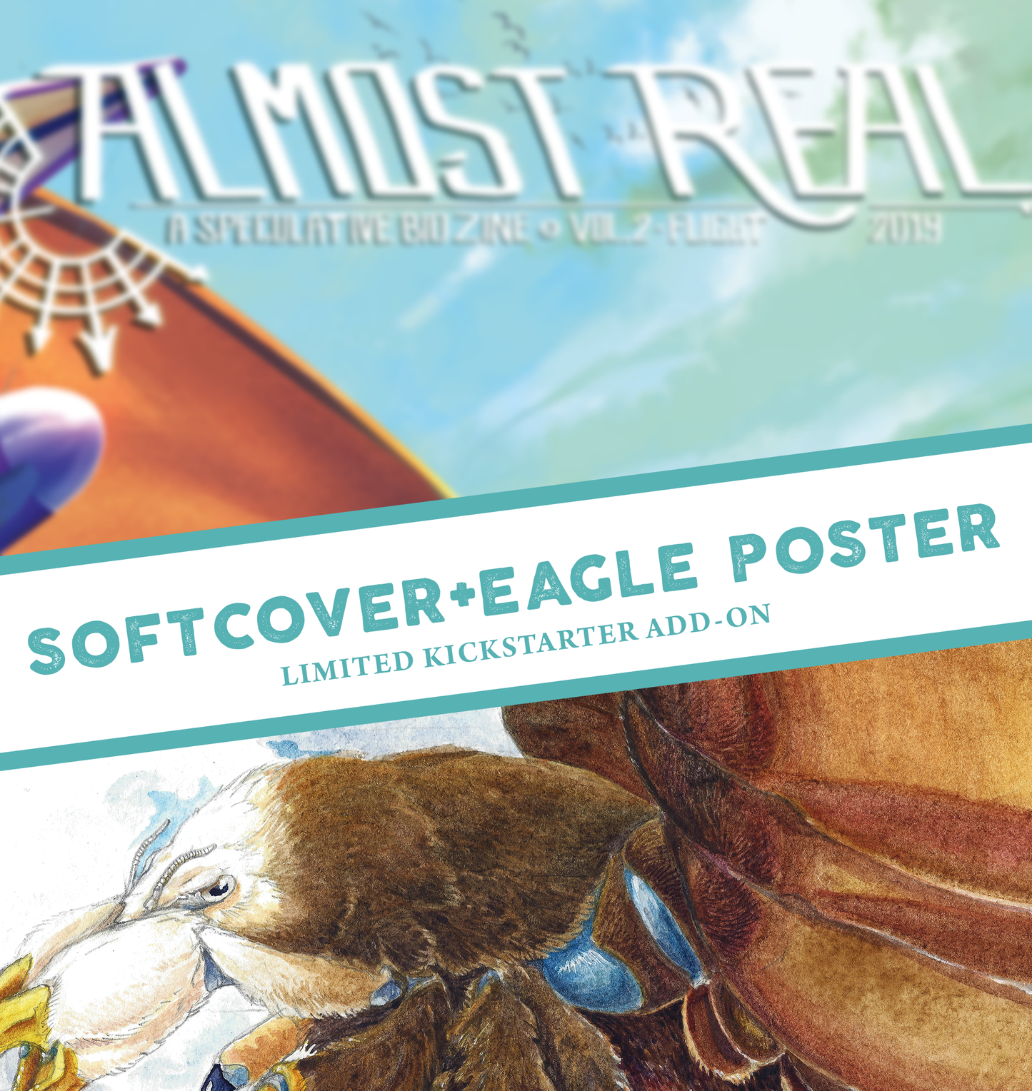 Almost Real: A Speculative Biology Zine (Vol 2 · FLIGHT) Softcover/Poster Bundle